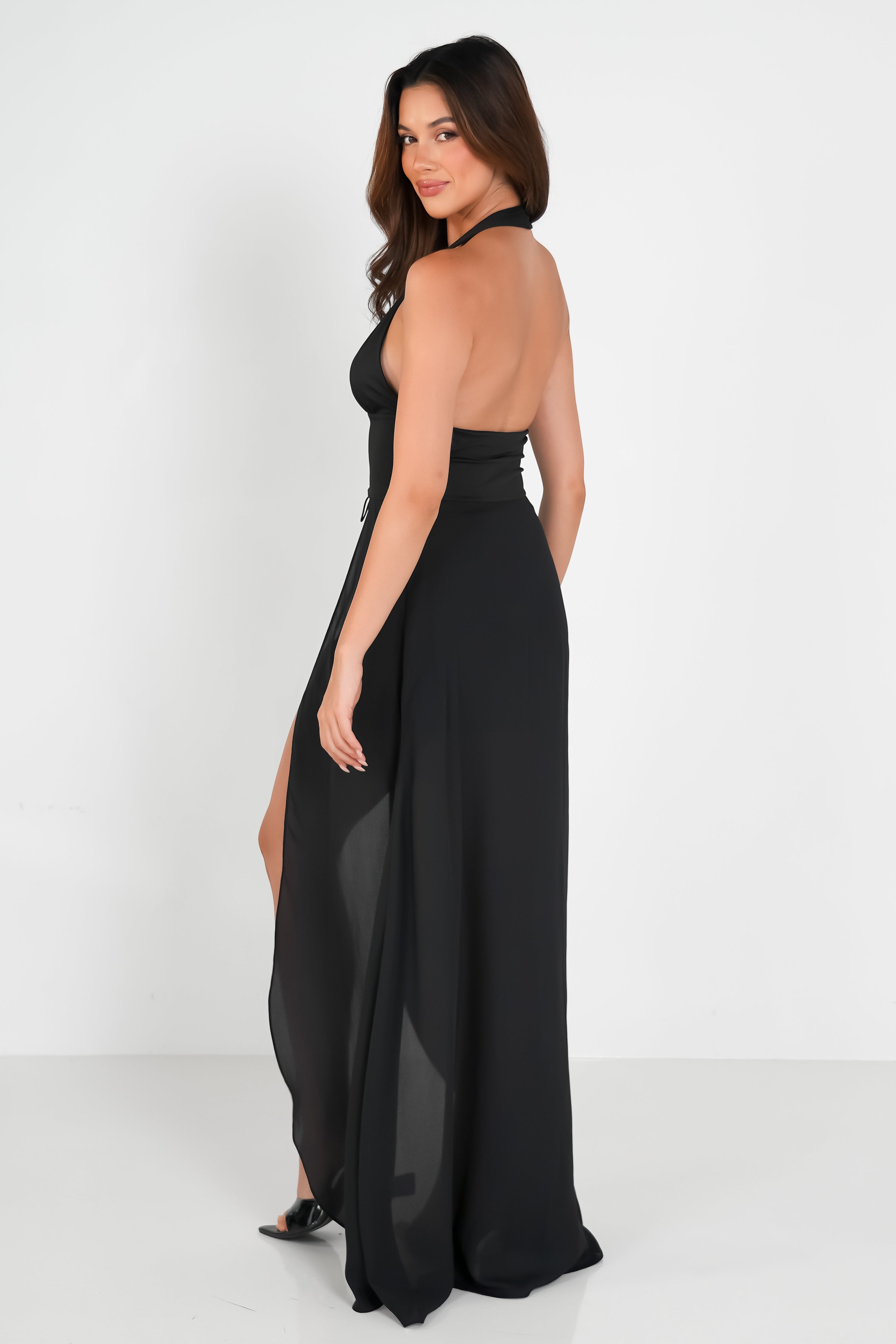 Zariah Maxi Dress-Halter Neck